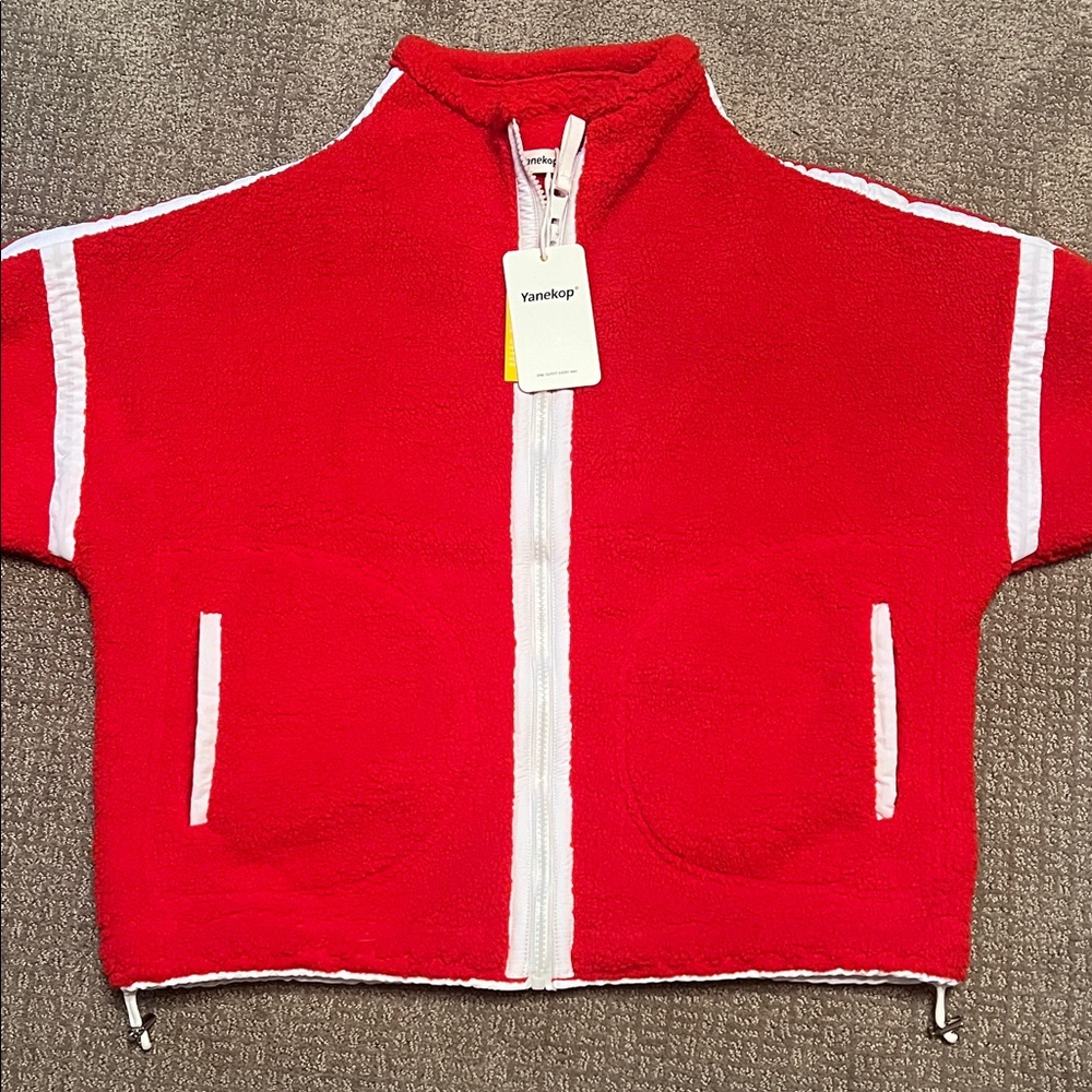 Red Teddy Jacket for Women - Picture 1 of 6